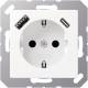 Jung A1520-15CAWWM SCHUKO socket with USB type AC