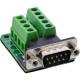 InLine® Terminalblock D-Sub 9 Stecker, 2-reihig, Schraubklemme