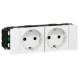 Legrand 077202 Schuko-Steckdose 2-fach Snap-On EBS Mosaic ultraweiß