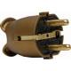 KOPP 175707005 plastic Schuko plug 2 Schuko sockets for cable cross-section up to 3x1.5 mm² gold