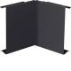 Hager BRS0802I9011 Inneneck-Abdeckung Stahlblech OT80 mm graphitschwarz