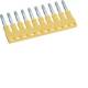 Hager KWJ02D10 Isolierter Querverbinder 2,5 mm² 10fach Stecktechnik