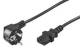 Goobay 51320 Power cable 5 m, black - Schuko (Type F, CEE 7/7)> Appliance socket C13 (IEC connector)
