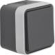 Hager WNC010 toggle switch AP W.1 IP55 grey