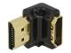 DELOCK HDMI adapter A -> A Bu/St 90° below 4K metal housing