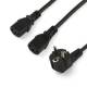 Startech.com PXT101YEU2M 2m C13 Netzteilkabel - Schuko zu 2x C13 - Y-Teiler Stromkabel