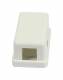 Fiber optic sockets AP, 1-fold, pure white, with coupling, OM5 Multi Mode lime Green Synergy 21