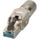 TP-Stecker TP, Feldkonfektionierbar, CAT6A, RJ45, Werkzeuglos, gerade/gewinkelt