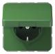 Jung CD1520BFKLGN SCHUKO socket hinged cover, shatterproof green