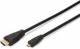 DIGITUS HDMI connection cable TypeD-A St/St 1.0m Ultra HD black