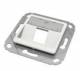 ZVK EasyLan module holder SL with central plate, angled outlet, 1-fold