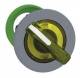 Schneider Electric ZB5FK1283C0 Schneider illuminated selector switch front, plastic, yellow, 2-position