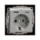 Merten MEG2367-0460 SCH-STDO+BRS+STK+USB A+C 3A ALU SYSM