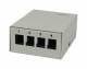 Patch Panel 4xTP, CAT6A, incl.Keystone groß, Aufputz Metall, Lichtgrau, Synergy 21,