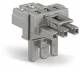 WAGO 770-1613 T-distributor 1 x plug 2 x socket 3-pin pink