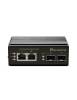 LevelOne IGP-0432 Industrie-PoE+Switch 2xGE PoE/2xSFP 60W unmanaged Metall