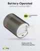 Goobay 3er-Set LED-Echtwachs-Kerzen im Glas, grau-transpa