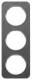 Berker 10132389 frame 3x R.1, Slate anthracite / polar white