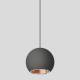 BEGA Gantenbrink 51009.6K3 pendant light for indoor use, velour black/copper-3000K