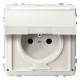 Merten MEG2612-7244 socket with protective cable. Folding folder + writing BRS SK white AQUA