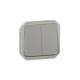 Legrand 069525L Plexo New Einsatz Doppelwechselschalter 10AX/Taster 10A SL