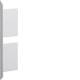 Hager BKIS121306D9016 End piece steel sheet 12.5x230 mm OT2x80 mm traffic white
