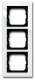 Busch Jaeger 2CKA001754A4333 BJ 1723-284 Abdeckrahmen 3f Busch-axcent studioweiss