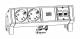Bachmann Desk2 Steckdosenleiste, 2xDosen(CEE7)/2xCAT6A, mit Zuleitung GST18, Farbe weiss/Schwarz