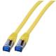 Patchkabel RJ45, CAT6A 500Mhz, 0,15m, gelb S-STP(S/FTP) TPE(Superflex), mit Cat.7 Rohkabel,