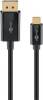Goobay 75706 USB-C-auf-DisplayPort-Kabel, 3 m, schwarz, 4K @ 60 Hz, 21,6 Gbit/s, USB 3.1
