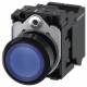 Siemens 3SU11020AB503BA0 push button illuminated 22mm round blue button 1S AC/DC 24V