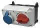 Mennekes 7612 32A3P 6H230V Wanddose DUO IP44