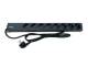 Equip 333314 48,3 cm ( 19 Zoll ) Steckdosenleiste 8xSchuko+Schalter->Stecker 90° schwarz Alu.