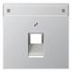 Jung AL2969-1NAUA Cover for IAE / UAE socket, AL 2969-1 NAUA aluminum with signature panel