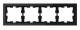 Merten MEG4040-6503 D-Life glass frame 4-fold onyx black