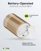 Goobay 3er-Set LED-Echtwachs-Kerzen im Glas, gold-transpa
