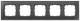 Siemens 5TG12052 DELTA miro Glasrahmen 5-fach Echtglas schwarz 374x90 mm