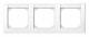 Merten 471325 471 325 M-SMART-Frame 3f waagr., M.Beschriftungsträger white glossy