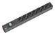 Bachmann 333.535 19´ 1HE 7xSchuko 1xÜSS 1xSchalter Strom 2m Schuko schwarz