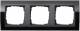GIRA 0213738 frame 3f clear black event for anthracite