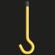 Kaiser 1226-65 concrete light fixture hook with thread M5, shaft length: 65 mm, fully insulated