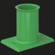 Kaiser 1203-28 concrete end transition sleeve for M40 pipes with plaster skin 1-piece 95x65x70 mm