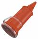 Mennekes 10842 16A2P+E 230V SCHUKO-Kupplung orange IP44