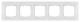 Siemens 5TG12051 SIEM DELTA miro, Glas Rahmen 5-fach Echt ial Glas weiß 374x90mm