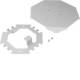 Hager FKB7035 Floor distributor steel sheet for flat chain or floor duct light gray