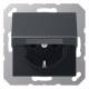 Jung A1520BFKIKLANM SCHUKO Steckdose Klappd.bruchs. Serie A anthr.mt