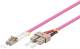 Goobay 95946 LWL Kabel, Multimode (OM4) Violett - LC-UPC Stecker > SC-UPC Stecker, halogenfreier Kabelmantel (LSZH)