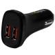 StarTech.com Dual Port USB Car Charger - Black - High Power 24W/4.8A - 2 port USB Car Charger