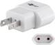 Goobay 45345 Reiseadapter Eurostecker auf USA/Japan, weiß - für Geräte aus Europa (Typ C) an Steckdosen in USA/Japan (Typ A)