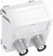 OBO Bettermann 6105102 OBO MTS-2BC F RW1 multimedia carrier audio BNC 2x coupling, socket-socket